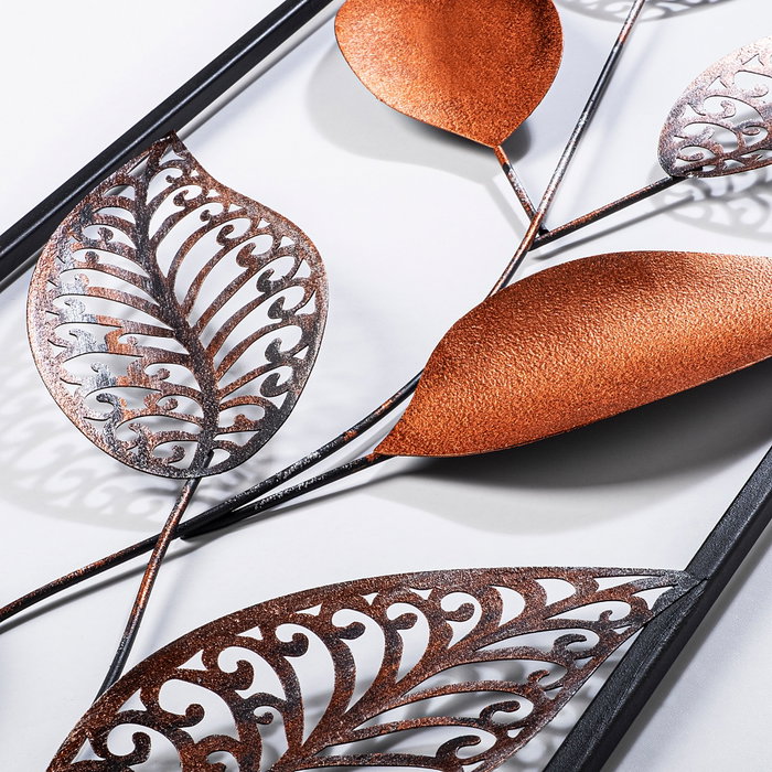 Wallity Leaf 3 Escultura de pared de metal multicolor